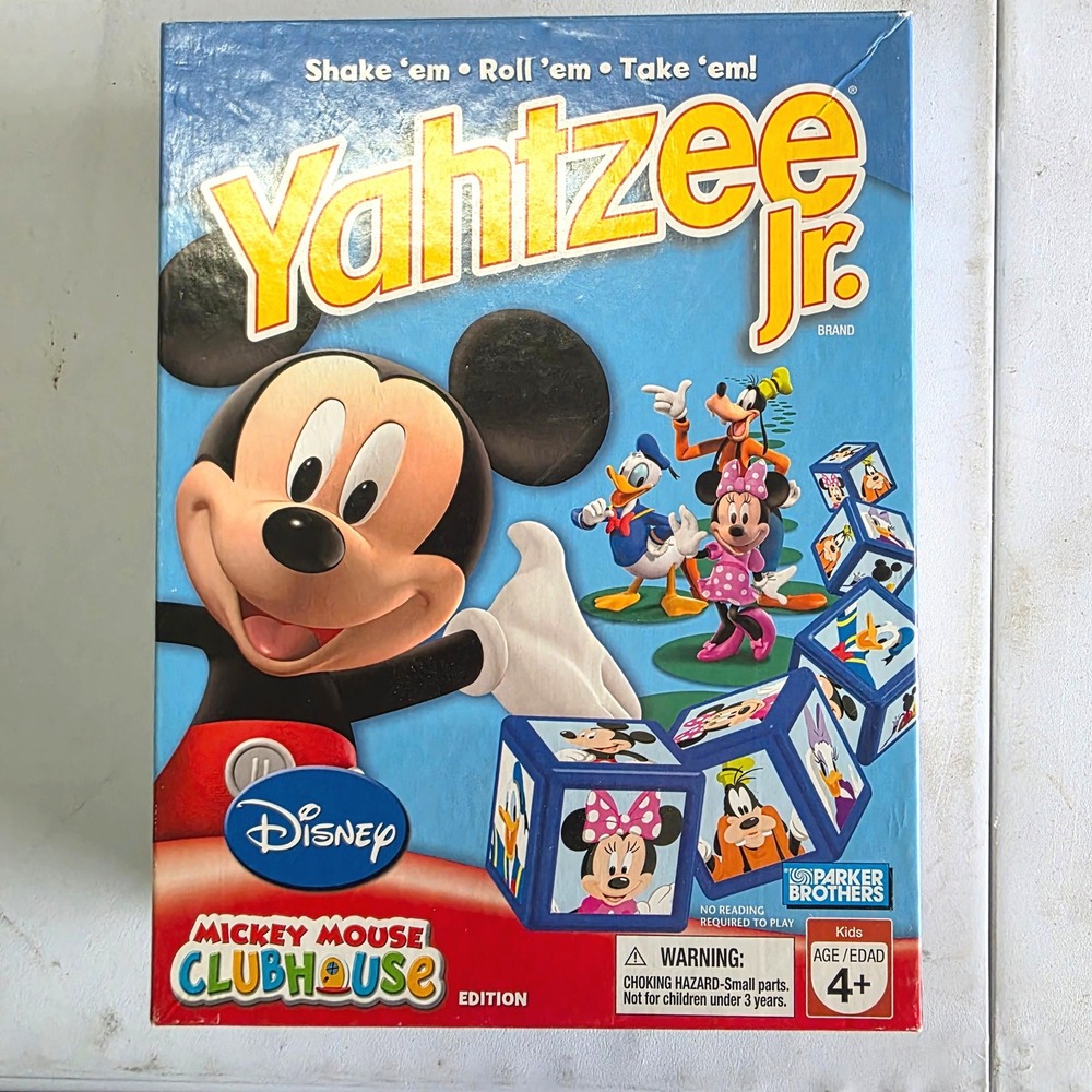 Yahtzee Jr Disney Mickey Mouse Clubhouse Edition Parker Brothers Dice Game